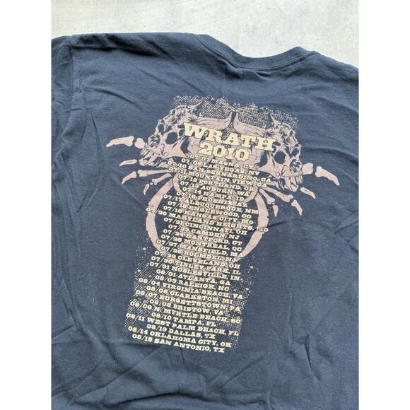 Vintage Lamb Of God “Wrath” Skulls Tour Band Tee Concert T-Shirt Grunge Y2K 2010 - Picture 4 of 8